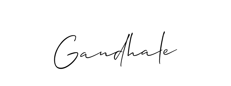 It looks lik you need a new signature style for name Gandhale. Design unique handwritten (Allison_Script) signature with our free signature maker in just a few clicks. Gandhale signature style 2 images and pictures png