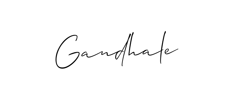 It looks lik you need a new signature style for name Gandhale. Design unique handwritten (Allison_Script) signature with our free signature maker in just a few clicks. Gandhale signature style 2 images and pictures png