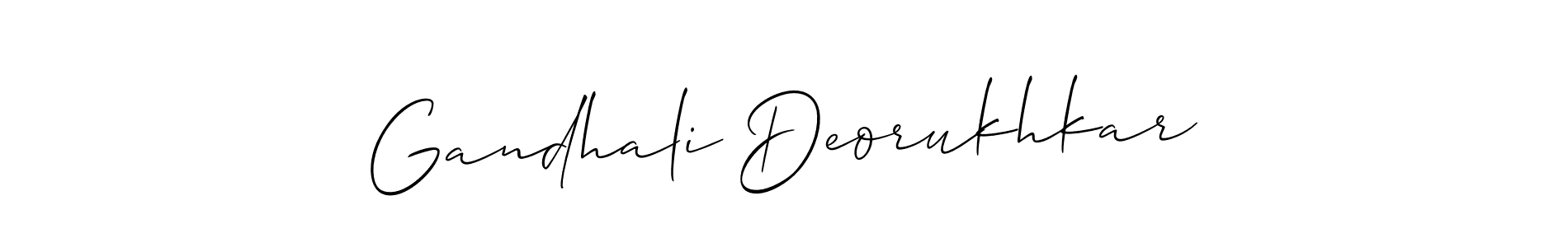 Allison_Script is a professional signature style that is perfect for those who want to add a touch of class to their signature. It is also a great choice for those who want to make their signature more unique. Get Gandhali Deorukhkar name to fancy signature for free. Gandhali Deorukhkar signature style 2 images and pictures png