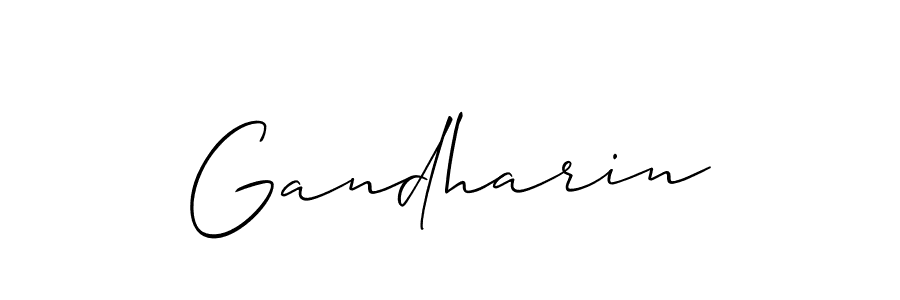 Best and Professional Signature Style for Gandharin. Allison_Script Best Signature Style Collection. Gandharin signature style 2 images and pictures png