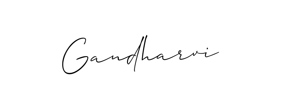 How to make Gandharvi signature? Allison_Script is a professional autograph style. Create handwritten signature for Gandharvi name. Gandharvi signature style 2 images and pictures png