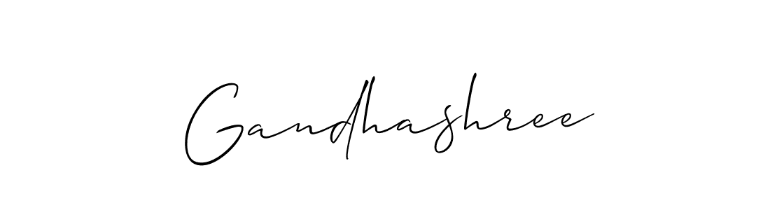 Design your own signature with our free online signature maker. With this signature software, you can create a handwritten (Allison_Script) signature for name Gandhashree. Gandhashree signature style 2 images and pictures png