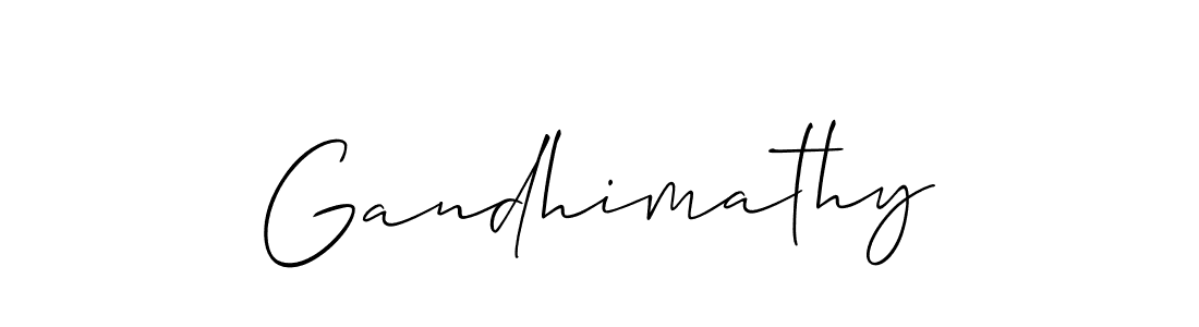 It looks lik you need a new signature style for name Gandhimathy. Design unique handwritten (Allison_Script) signature with our free signature maker in just a few clicks. Gandhimathy signature style 2 images and pictures png