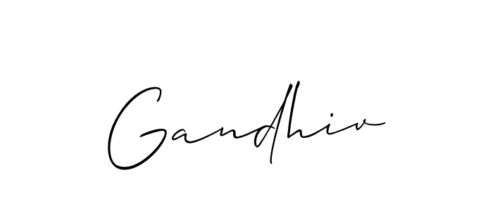 How to Draw Gandhiv signature style? Allison_Script is a latest design signature styles for name Gandhiv. Gandhiv signature style 2 images and pictures png