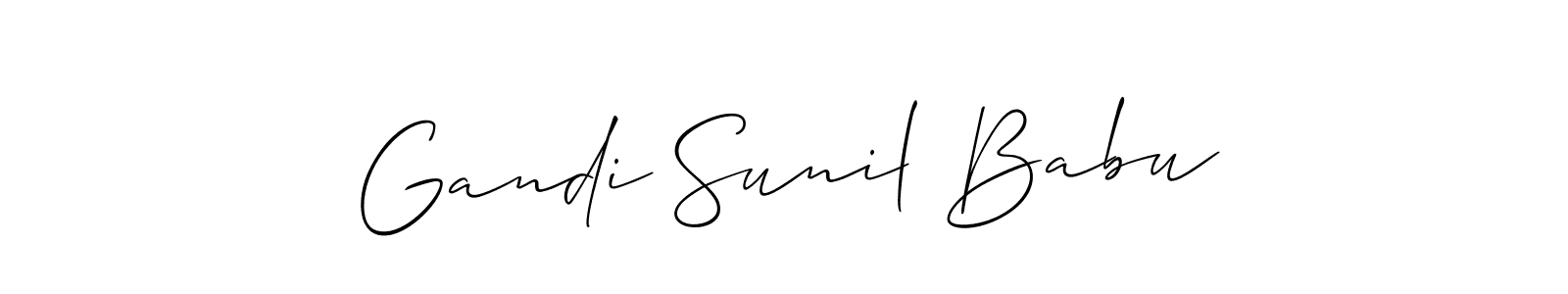 It looks lik you need a new signature style for name Gandi Sunil Babu. Design unique handwritten (Allison_Script) signature with our free signature maker in just a few clicks. Gandi Sunil Babu signature style 2 images and pictures png