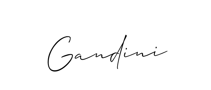 Design your own signature with our free online signature maker. With this signature software, you can create a handwritten (Allison_Script) signature for name Gandini. Gandini signature style 2 images and pictures png