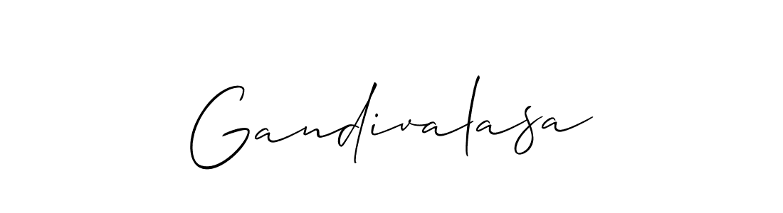 How to make Gandivalasa name signature. Use Allison_Script style for creating short signs online. This is the latest handwritten sign. Gandivalasa signature style 2 images and pictures png
