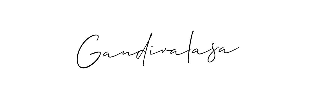 Create a beautiful signature design for name Gandivalasa. With this signature (Allison_Script) fonts, you can make a handwritten signature for free. Gandivalasa signature style 2 images and pictures png