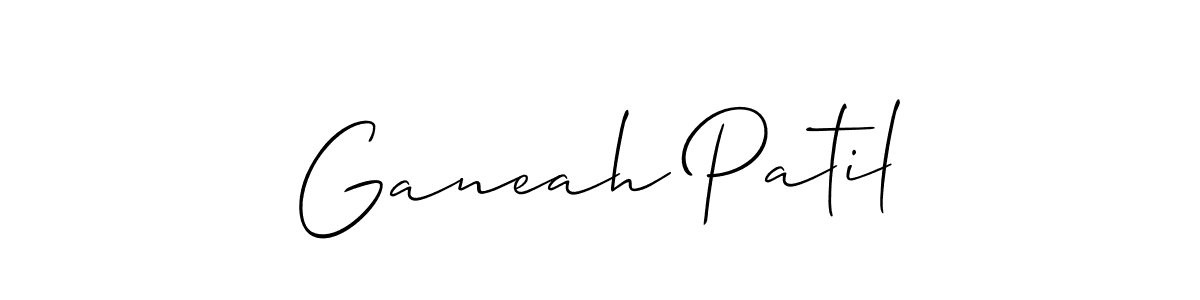 Design your own signature with our free online signature maker. With this signature software, you can create a handwritten (Allison_Script) signature for name Ganeah Patil. Ganeah Patil signature style 2 images and pictures png