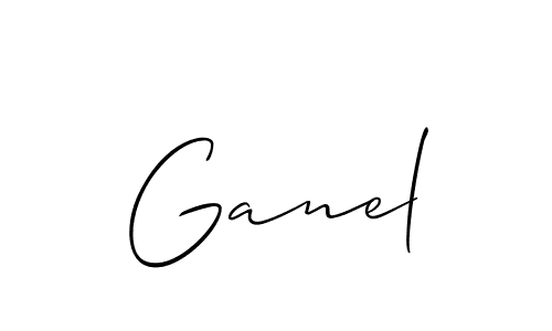 Use a signature maker to create a handwritten signature online. With this signature software, you can design (Allison_Script) your own signature for name Ganel. Ganel signature style 2 images and pictures png