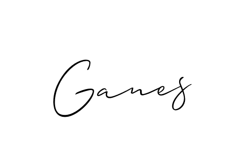 The best way (Allison_Script) to make a short signature is to pick only two or three words in your name. The name Ganes include a total of six letters. For converting this name. Ganes signature style 2 images and pictures png