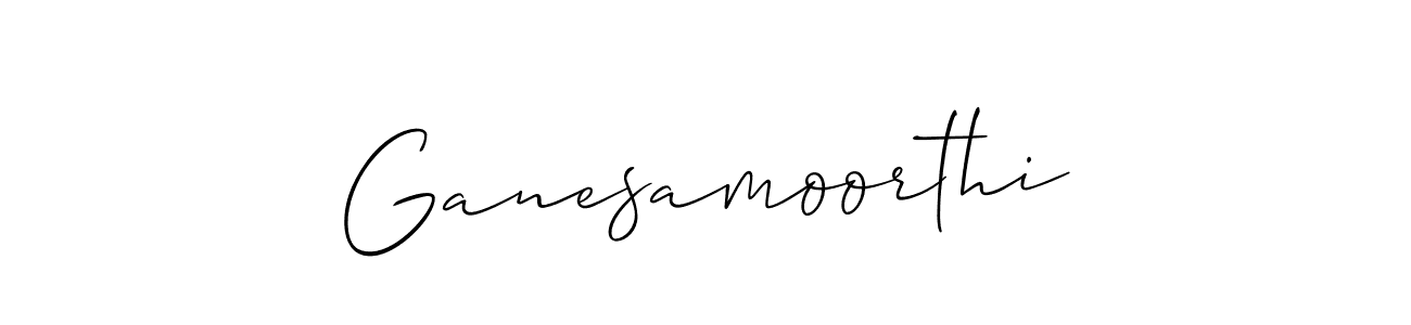 How to Draw Ganesamoorthi signature style? Allison_Script is a latest design signature styles for name Ganesamoorthi. Ganesamoorthi signature style 2 images and pictures png