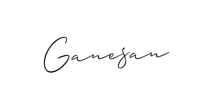 How to Draw Ganesan signature style? Allison_Script is a latest design signature styles for name Ganesan. Ganesan signature style 2 images and pictures png