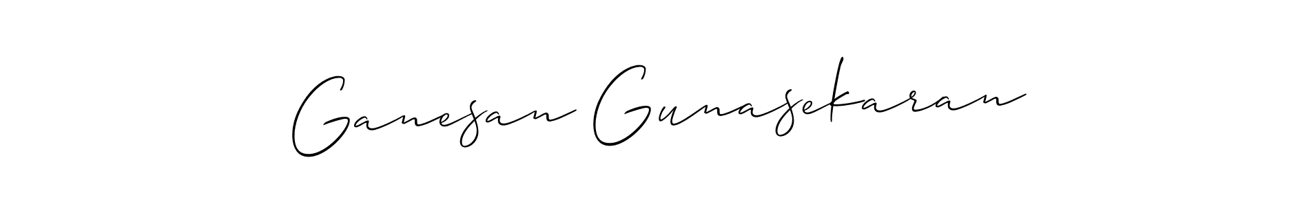 It looks lik you need a new signature style for name Ganesan Gunasekaran. Design unique handwritten (Allison_Script) signature with our free signature maker in just a few clicks. Ganesan Gunasekaran signature style 2 images and pictures png