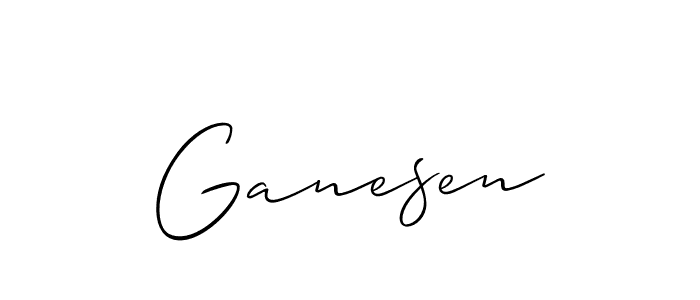 Create a beautiful signature design for name Ganesen. With this signature (Allison_Script) fonts, you can make a handwritten signature for free. Ganesen signature style 2 images and pictures png