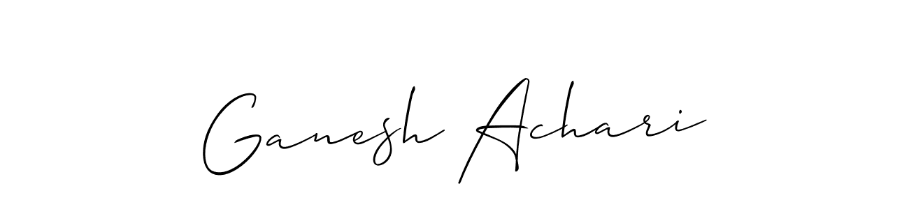 You should practise on your own different ways (Allison_Script) to write your name (Ganesh Achari) in signature. don't let someone else do it for you. Ganesh Achari signature style 2 images and pictures png