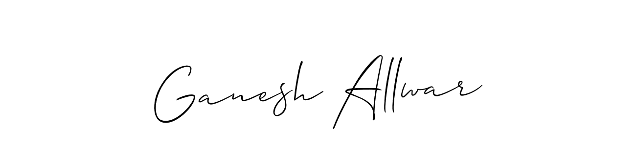 Ganesh Allwar stylish signature style. Best Handwritten Sign (Allison_Script) for my name. Handwritten Signature Collection Ideas for my name Ganesh Allwar. Ganesh Allwar signature style 2 images and pictures png