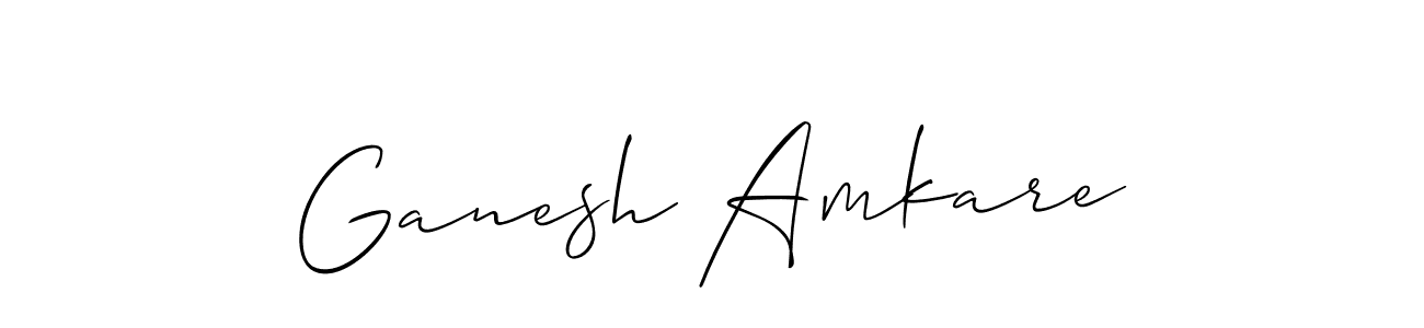 How to make Ganesh Amkare name signature. Use Allison_Script style for creating short signs online. This is the latest handwritten sign. Ganesh Amkare signature style 2 images and pictures png