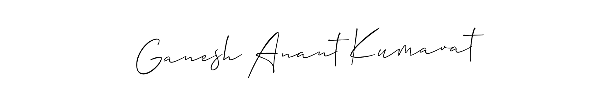 Design your own signature with our free online signature maker. With this signature software, you can create a handwritten (Allison_Script) signature for name Ganesh Anant Kumavat. Ganesh Anant Kumavat signature style 2 images and pictures png