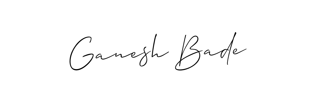 How to Draw Ganesh Bade signature style? Allison_Script is a latest design signature styles for name Ganesh Bade. Ganesh Bade signature style 2 images and pictures png