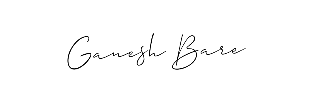 Use a signature maker to create a handwritten signature online. With this signature software, you can design (Allison_Script) your own signature for name Ganesh Bare. Ganesh Bare signature style 2 images and pictures png