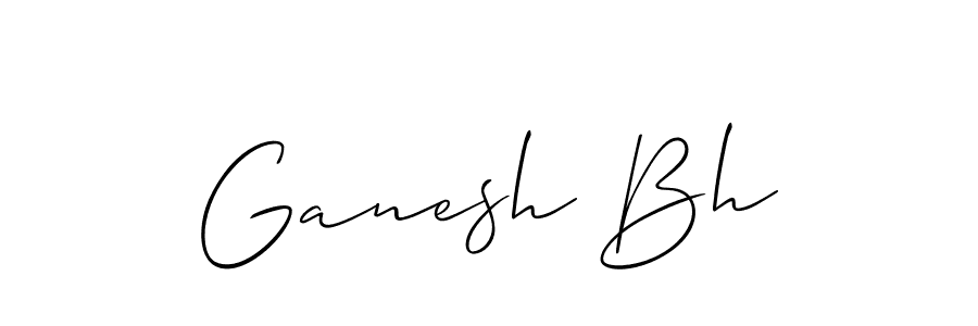 You should practise on your own different ways (Allison_Script) to write your name (Ganesh Bh) in signature. don't let someone else do it for you. Ganesh Bh signature style 2 images and pictures png