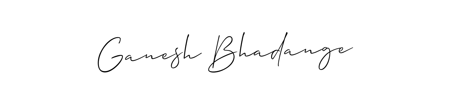 This is the best signature style for the Ganesh Bhadange name. Also you like these signature font (Allison_Script). Mix name signature. Ganesh Bhadange signature style 2 images and pictures png