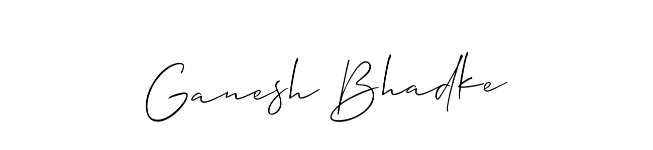 How to make Ganesh Bhadke signature? Allison_Script is a professional autograph style. Create handwritten signature for Ganesh Bhadke name. Ganesh Bhadke signature style 2 images and pictures png