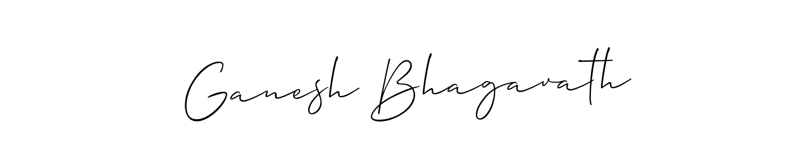 How to make Ganesh Bhagavath name signature. Use Allison_Script style for creating short signs online. This is the latest handwritten sign. Ganesh Bhagavath signature style 2 images and pictures png