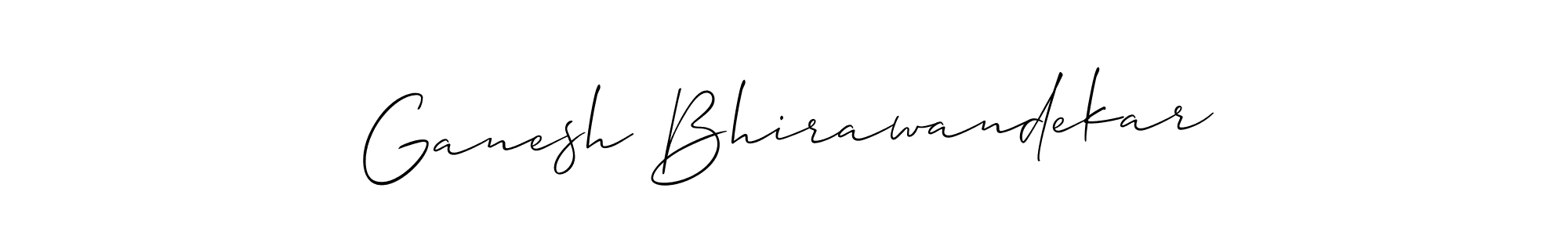 Allison_Script is a professional signature style that is perfect for those who want to add a touch of class to their signature. It is also a great choice for those who want to make their signature more unique. Get Ganesh Bhirawandekar name to fancy signature for free. Ganesh Bhirawandekar signature style 2 images and pictures png