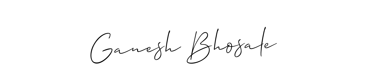 Design your own signature with our free online signature maker. With this signature software, you can create a handwritten (Allison_Script) signature for name Ganesh Bhosale. Ganesh Bhosale signature style 2 images and pictures png