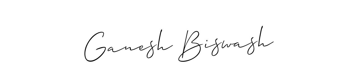 How to make Ganesh Biswash signature? Allison_Script is a professional autograph style. Create handwritten signature for Ganesh Biswash name. Ganesh Biswash signature style 2 images and pictures png