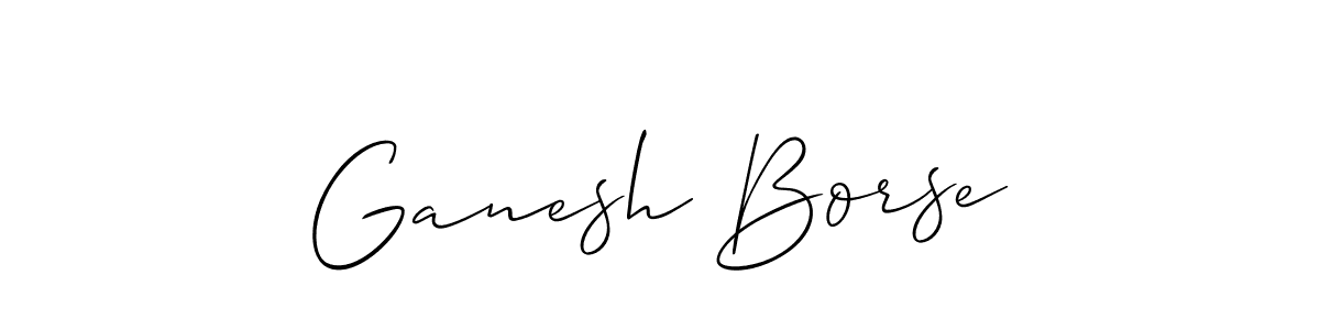 How to make Ganesh Borse signature? Allison_Script is a professional autograph style. Create handwritten signature for Ganesh Borse name. Ganesh Borse signature style 2 images and pictures png