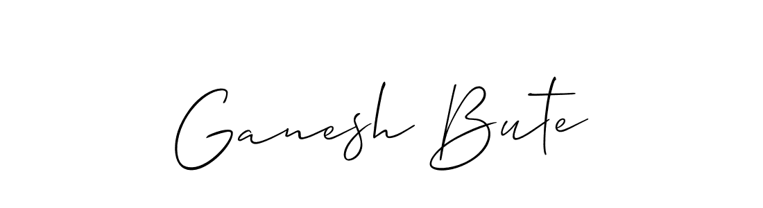 You should practise on your own different ways (Allison_Script) to write your name (Ganesh Bute) in signature. don't let someone else do it for you. Ganesh Bute signature style 2 images and pictures png