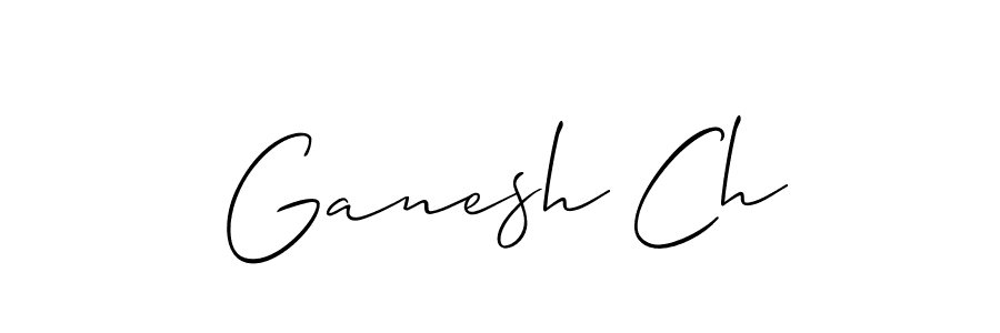 You should practise on your own different ways (Allison_Script) to write your name (Ganesh Ch) in signature. don't let someone else do it for you. Ganesh Ch signature style 2 images and pictures png