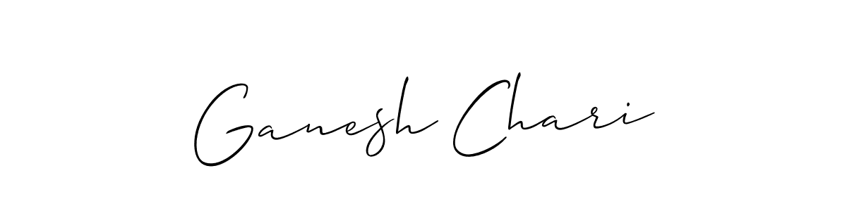 Make a beautiful signature design for name Ganesh Chari. With this signature (Allison_Script) style, you can create a handwritten signature for free. Ganesh Chari signature style 2 images and pictures png