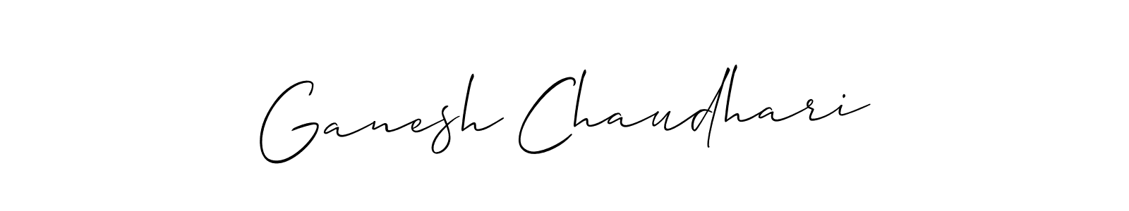 Allison_Script is a professional signature style that is perfect for those who want to add a touch of class to their signature. It is also a great choice for those who want to make their signature more unique. Get Ganesh Chaudhari name to fancy signature for free. Ganesh Chaudhari signature style 2 images and pictures png