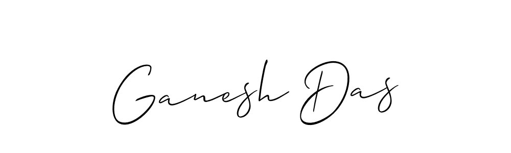 Use a signature maker to create a handwritten signature online. With this signature software, you can design (Allison_Script) your own signature for name Ganesh Das. Ganesh Das signature style 2 images and pictures png