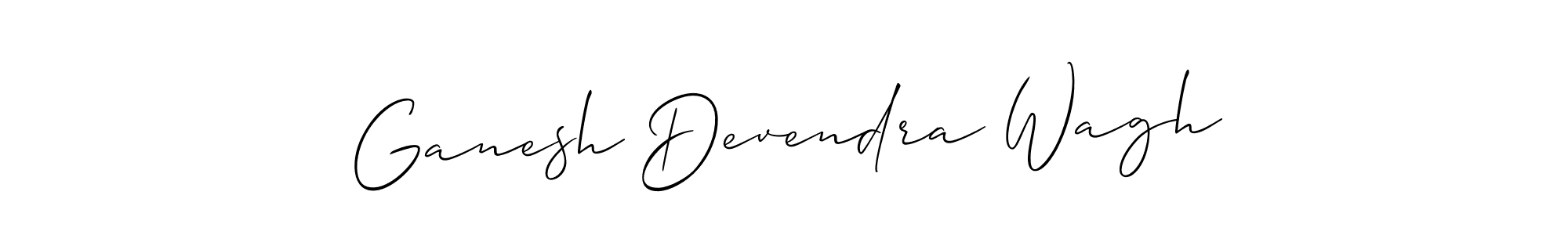 Use a signature maker to create a handwritten signature online. With this signature software, you can design (Allison_Script) your own signature for name Ganesh Devendra Wagh. Ganesh Devendra Wagh signature style 2 images and pictures png