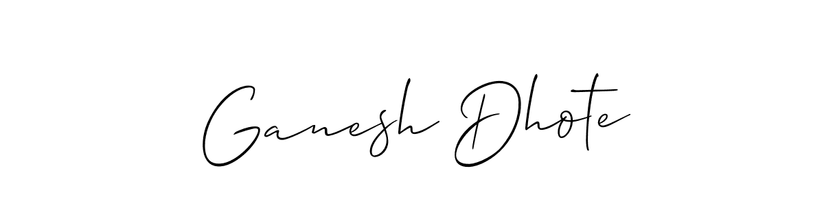Design your own signature with our free online signature maker. With this signature software, you can create a handwritten (Allison_Script) signature for name Ganesh Dhote. Ganesh Dhote signature style 2 images and pictures png
