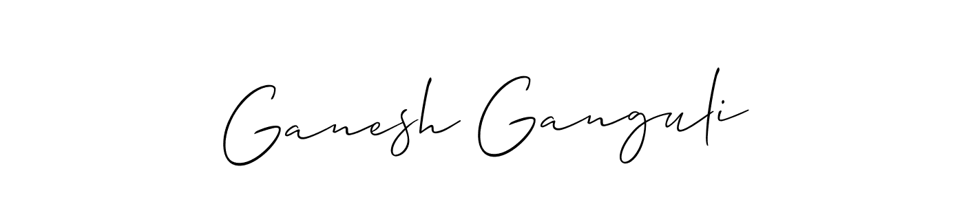 How to make Ganesh Ganguli signature? Allison_Script is a professional autograph style. Create handwritten signature for Ganesh Ganguli name. Ganesh Ganguli signature style 2 images and pictures png