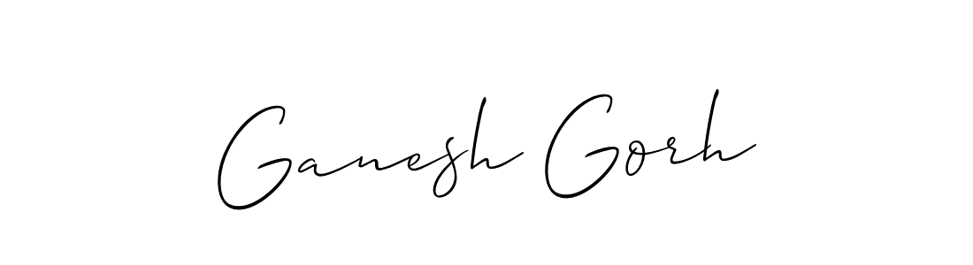 Ganesh Gorh stylish signature style. Best Handwritten Sign (Allison_Script) for my name. Handwritten Signature Collection Ideas for my name Ganesh Gorh. Ganesh Gorh signature style 2 images and pictures png