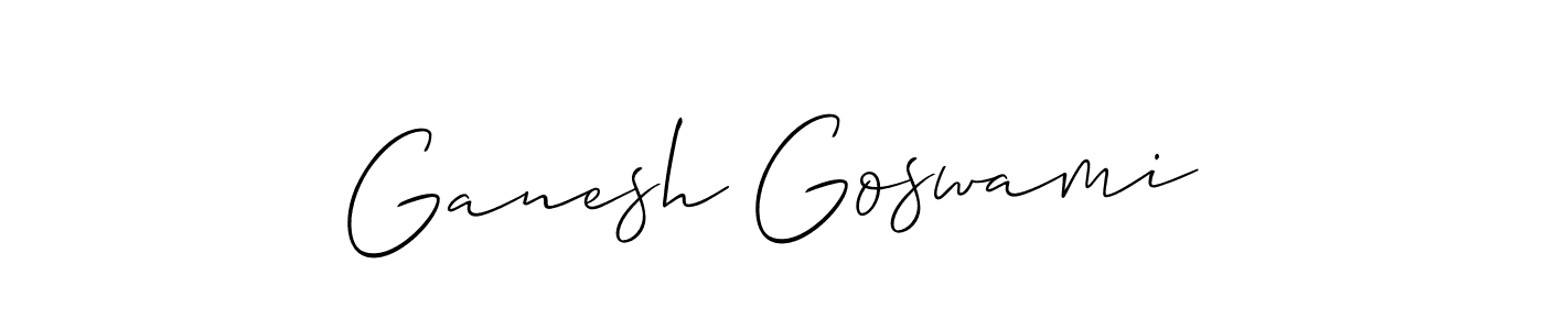 You should practise on your own different ways (Allison_Script) to write your name (Ganesh Goswami) in signature. don't let someone else do it for you. Ganesh Goswami signature style 2 images and pictures png