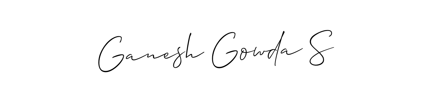 Design your own signature with our free online signature maker. With this signature software, you can create a handwritten (Allison_Script) signature for name Ganesh Gowda S. Ganesh Gowda S signature style 2 images and pictures png