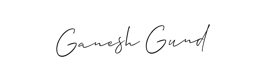 How to Draw Ganesh Gund signature style? Allison_Script is a latest design signature styles for name Ganesh Gund. Ganesh Gund signature style 2 images and pictures png