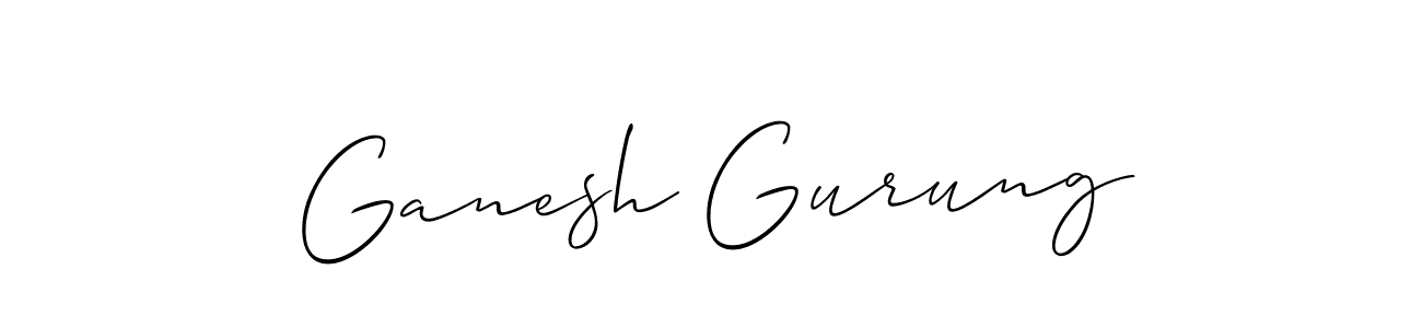 You should practise on your own different ways (Allison_Script) to write your name (Ganesh Gurung) in signature. don't let someone else do it for you. Ganesh Gurung signature style 2 images and pictures png