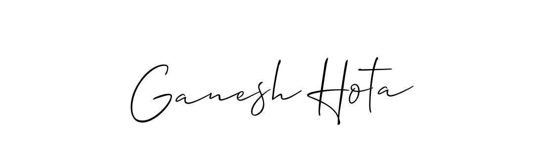 Also You can easily find your signature by using the search form. We will create Ganesh Hota name handwritten signature images for you free of cost using Allison_Script sign style. Ganesh Hota signature style 2 images and pictures png