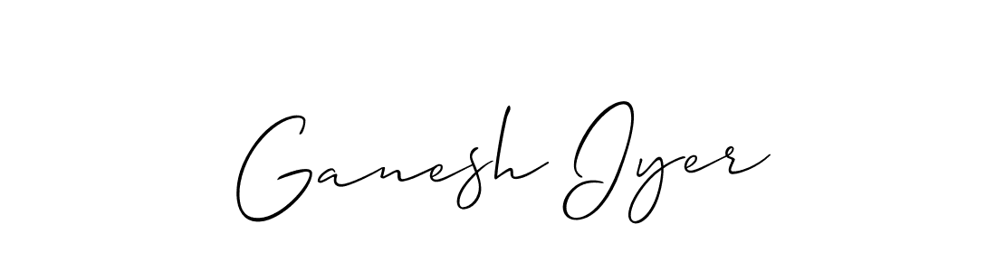 Ganesh Iyer stylish signature style. Best Handwritten Sign (Allison_Script) for my name. Handwritten Signature Collection Ideas for my name Ganesh Iyer. Ganesh Iyer signature style 2 images and pictures png