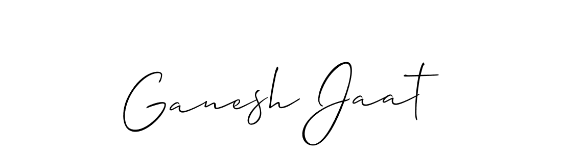 Design your own signature with our free online signature maker. With this signature software, you can create a handwritten (Allison_Script) signature for name Ganesh Jaat. Ganesh Jaat signature style 2 images and pictures png