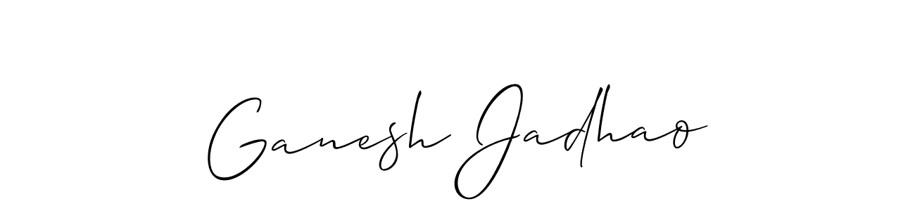 How to make Ganesh Jadhao name signature. Use Allison_Script style for creating short signs online. This is the latest handwritten sign. Ganesh Jadhao signature style 2 images and pictures png